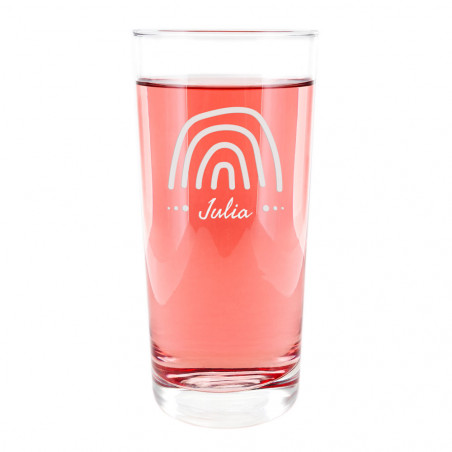 Verre à sirop avec design arc en ciel