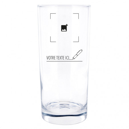 Verre à sirop personnalisable avec design arc en ciel