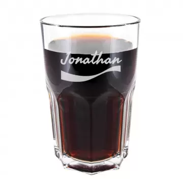 Verre à soda original personnalisé | Gravure texte sur ce verre