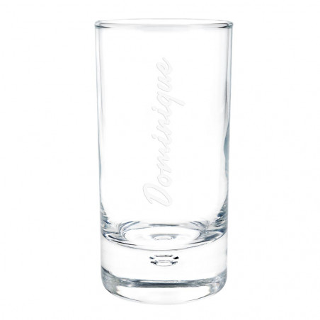 Verre à digestif / shooter unique avec texte gravé