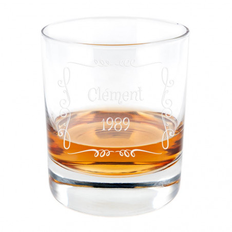 Verre à Whisky arabesque personnalisable