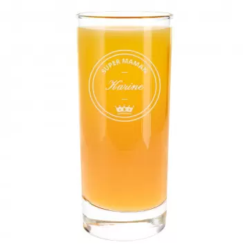 Verre apéritif Super Maman personnalisé | Gravure texte