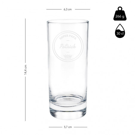 Verre apéritif papa à personnaliser