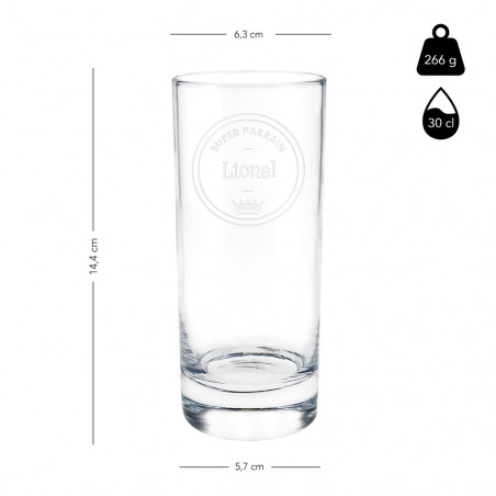 Taille verre apéritif Parrain