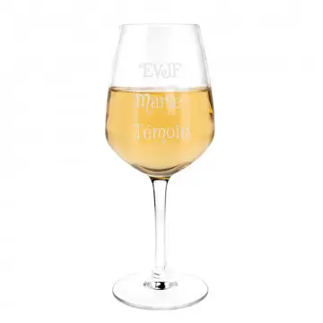 Verre à vin blanc personnalisé | Gravure texte unique