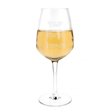 Verre à vin blanc gravé