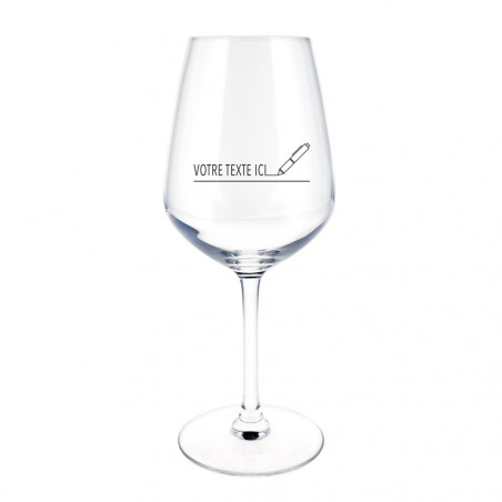 Verre à vin blanc gravé