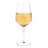 Verre vin blanc design cœur personnalisé