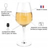 Verre vin blanc design cœur gravé