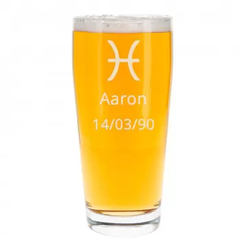 Verre Demi à Bière personnalisable | Gravure texte