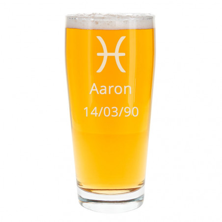Verre à bière demi personnalisable