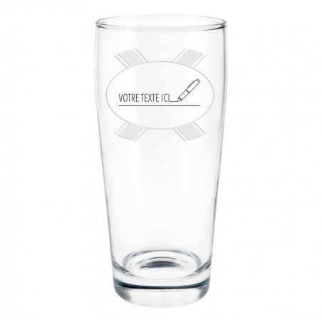 Verre à bière tradition avec gravure texte