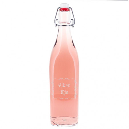 Bouteille en verre avec bouchon personnalisé