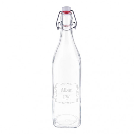 Bouteille en verre arabesque personnalisée