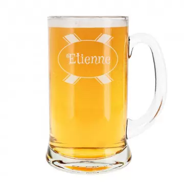 Chope bière personnalisée | Design tradition & Gravure texte