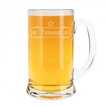 Chope bière personnalisée | Design Bistro & Gravure texte