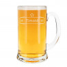 Chope de bière personnalisée avec design bistro