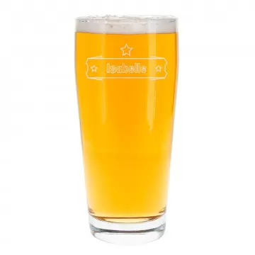 Verre à Bière 25cl personnalisé | Gravure texte & Design bistro