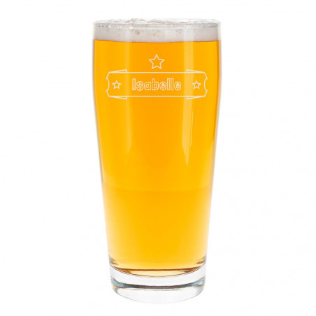 Verre à bière bistro gravé