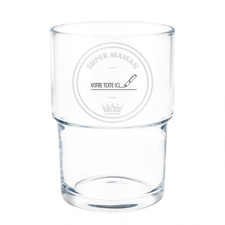 Verre à eau pour maman unique avec gravure texte