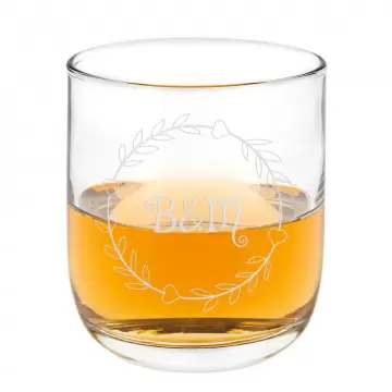 Verre à Rhum personnalisable | Gravure texte & Design Coeur
