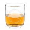 Verre à rhum personnalisé avec cadre rond cœur