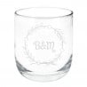 Verre à rhum avec cadre rond cœur et gravure texte