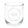 Verre à rhum avec cadre rond cœur et gravure texte