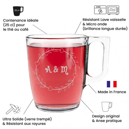 Atouts de la tasse à thé en verre cœur