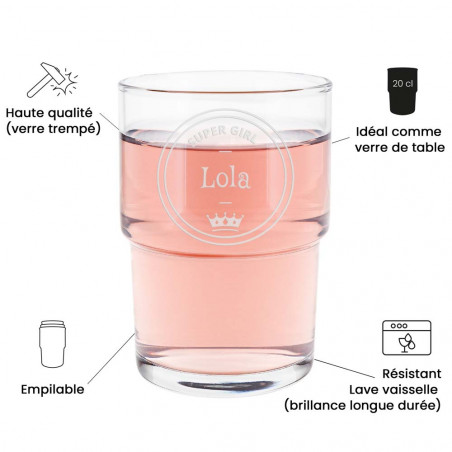 Verre à eau fille avantages