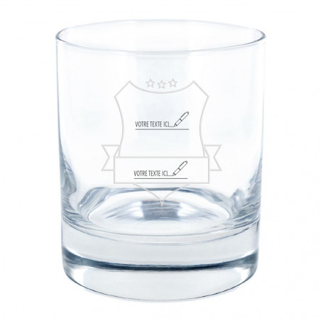 Verre à Whisky écusson gravure texte