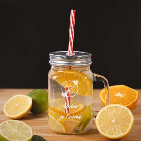 Mason jar en verre personnalisable