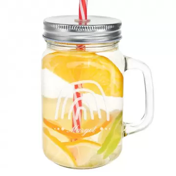 Mason Jar enfant verre personnalisable| Gravé & Design Arc en Ciel