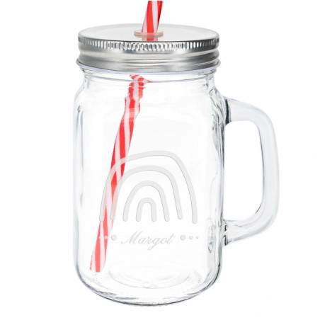 Mason Jar arc en ciel à personnaliser