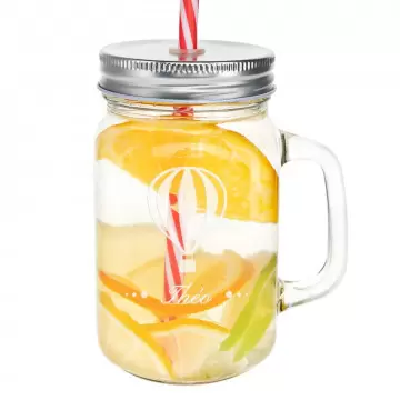 Mason Jar enfant en verre à personnaliser| Gravure texte