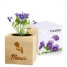 Ecocube violette gravé