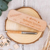 Coffret stylo bois personnalisable pour Maitresse