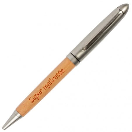 Stylo bois personnalisé pour Maitresse