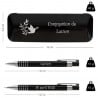 Taille coffret stylo bille et porte mine noir  communion