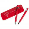 Stylo bille et porte mine rouge