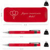 Taille duo stylo bille et porte mine rouge