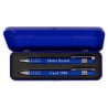 Intérieur coffret 2 stylos bleu personnalisé