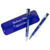 Coffret stylo et porte mine bleu pour maitresse