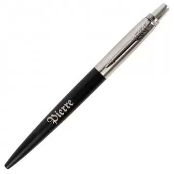 Stylo bille Parker noir Jotter texte personnalisé | Gravure texte