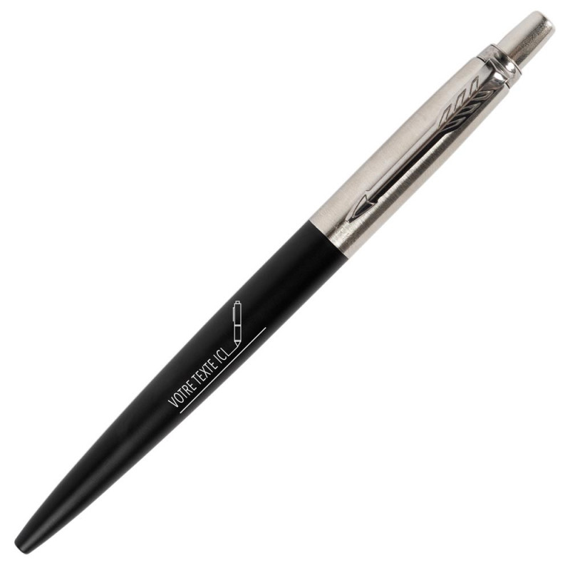 Stylo Bille Parker 100 – Métal Noir Anthracite & Plaqué Or 18 Carats – Occasion Prestigieux