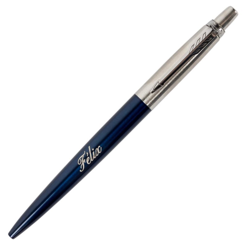 Stylo parker bille gravé bleu