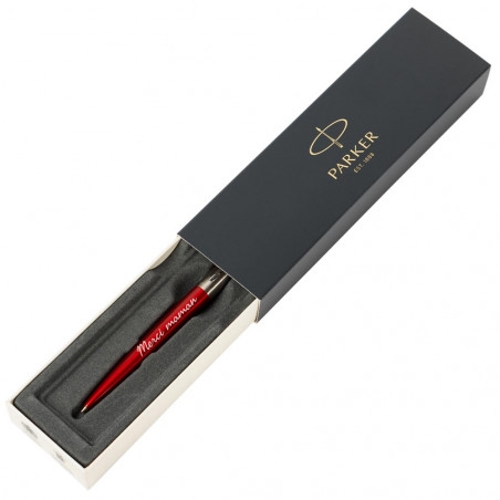Stylo parker jotter rouge unique avec gravure texte