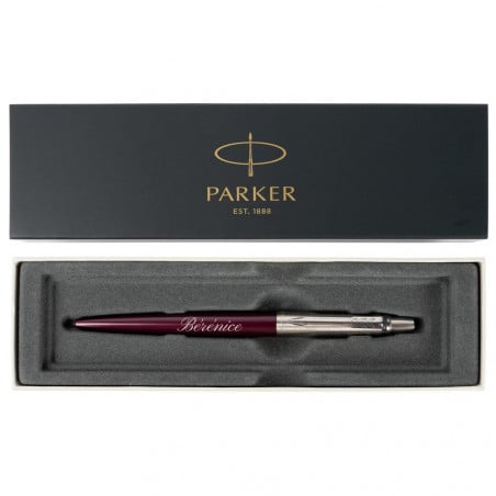 Stylo Parker Jotter violet gravé