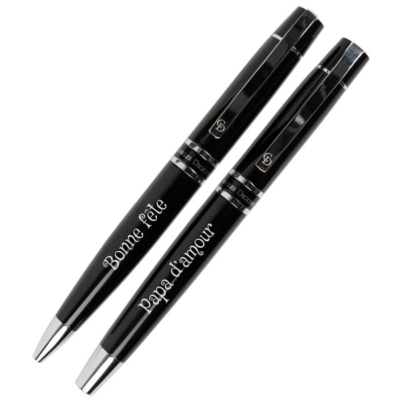 Parure 2 stylos Dickens personnalisée