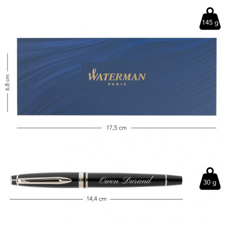 Taille Stylo Waterman plume expert noir
